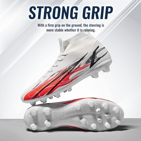مرابط كرة القدم للرجال من ASHON، مرابط كرة قدم احترافية للأولاد الكبار مضادة للانزلاق FG للسيدات، أحذية رياضية خارجية لكرة القدم in Kuwait
