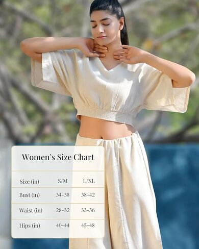 Yoga Crop Top for Women - Loose Fit Organic Cotton Yoga Shirt for Women - Short Sleeves Comfort Fit in Saudi Arabia