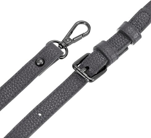 uxcell Purse Strap, Crossbody Strap Leather Adjustable Replacement Shoulder Strap for Women's Crossbody Handbags Bag, 0.6" Wide, 41-51" Long (Grey) in Saudi Arabia
