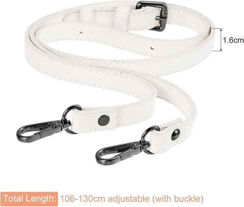 uxcell Purse Strap, Crossbody Strap Leather Adjustable Replacement Shoulder Strap for Women's Crossbody Handbags Bag, 0.6" Wide, 41-51" Long (Grey) in Saudi Arabia
