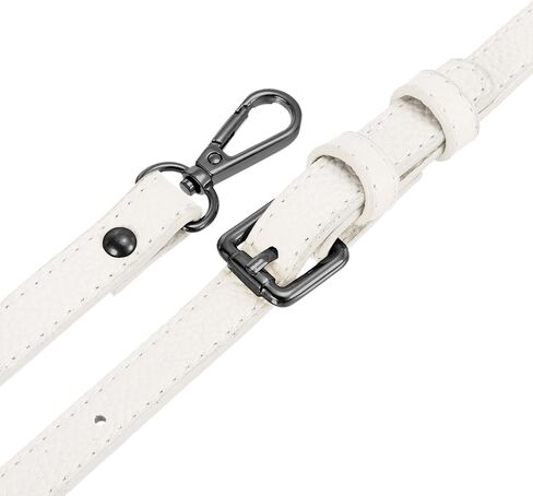 uxcell Purse Strap, Crossbody Strap Leather Adjustable Replacement Shoulder Strap for Women's Crossbody Handbags Bag, 0.6" Wide, 41-51" Long (Grey) in Saudi Arabia