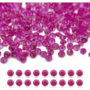 Gryrigns 1 مم، مجموعة صغيرة مستديرة فضفاضة من حجر الياقوت الاصطناعي بالجملة، أحجار كريمة اكسيد الالمونيوم الحمراء مقطوعة الأوجه 3A VVS لاستبدال مجوهرات فن الأظافر (2 قيراط - 10 قيراط إجمالاً، 1 مم) in Kuwait