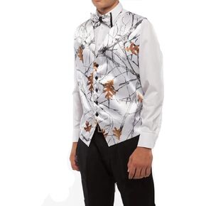 Tailorsun White Camouflage Vests Wedding Vests 3Pcs Tie and Bow Tie for Men in Saudi Arabia
