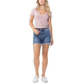 Judy Blue High Waist with Side Seam Fray Shorts in Saudi Arabia