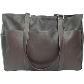 Piel Leather Large Shopping Bag, Black, One Size