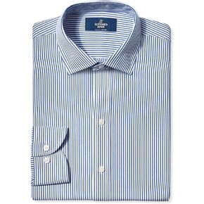 قميص رسمي بأزرار سفلية للرجال بقصة ضيقة وياقة منتشرة in Kuwait