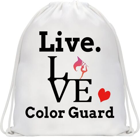 JYTAPP Color Guard Drawstring Bag Colorguard Senior Graduation Gift Drawstring Backpack Flag Gift Color Guard Gift (black) in Saudi Arabia