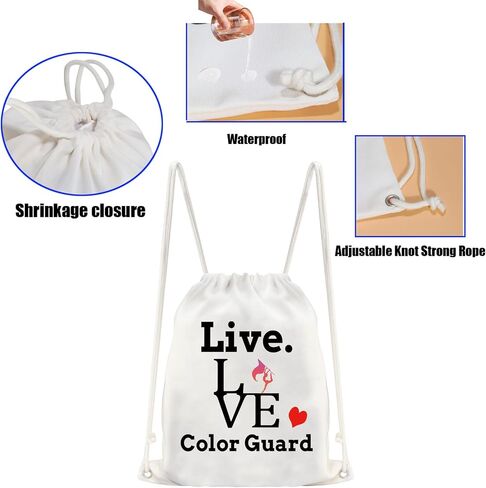 JYTAPP Color Guard Drawstring Bag Colorguard Senior Graduation Gift Drawstring Backpack Flag Gift Color Guard Gift (black) in Saudi Arabia