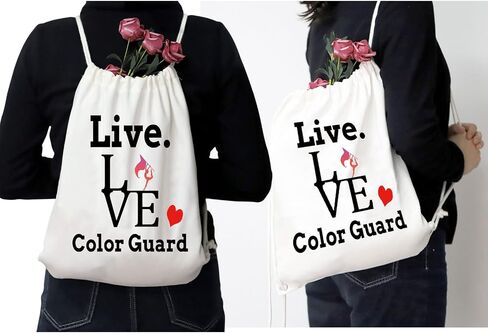 JYTAPP Color Guard Drawstring Bag Colorguard Senior Graduation Gift Drawstring Backpack Flag Gift Color Guard Gift (black) in Saudi Arabia