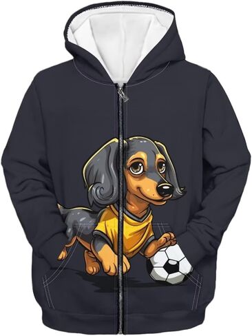 ZFRXIGN Kids Zip Up Hoodie Boys Girls Sweatshirt Vintage Jacket Activewear Pullover 6-16 Years in Kuwait