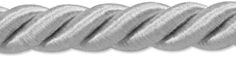 Trims by the Yard Rebekah 1/4" Twisted Cord Trim, Light Gray (5 Yard Cut) in Saudi Arabia