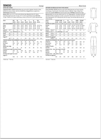 Simplicity Unisex Knit Scrubs Sewing Pattern Kit, Code S9650, Sizes XXS-XS-S-M-L-XL-XXL, Multicolor in Saudi Arabia