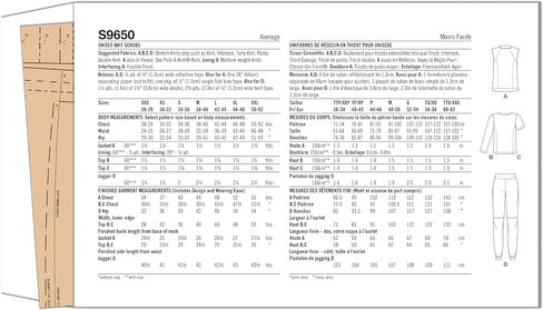 Simplicity Unisex Knit Scrubs Sewing Pattern Kit, Code S9650, Sizes XXS-XS-S-M-L-XL-XXL, Multicolor in Saudi Arabia