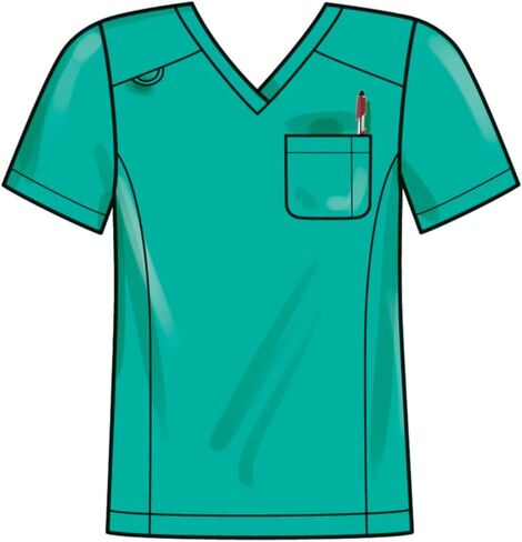 Simplicity Unisex Knit Scrubs Sewing Pattern Kit, Code S9650, Sizes XXS-XS-S-M-L-XL-XXL, Multicolor in Saudi Arabia