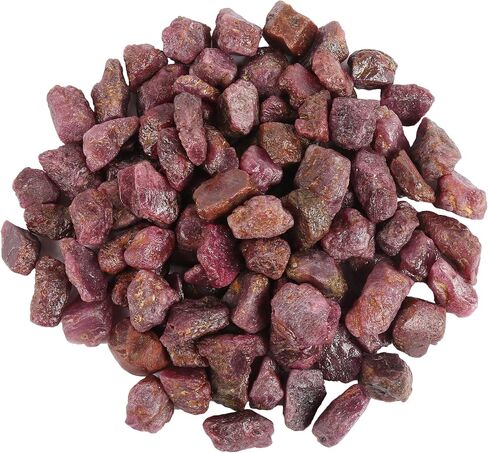 Rough Ruby Crystal 100 Ct Natural Healing Gems Set of 10 Pcs Raw Gemstone Beads for Cabbing, Lapidary, Tumbling, Wire Wrapping, Reiki and Wicca in Saudi Arabia