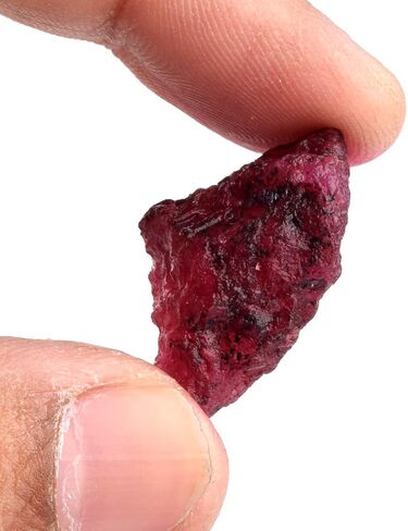 GEMHUB Untreated Raw Rough Ruby 30.50 Ct. Certified Healing Crystal Natural Red Ruby Gemstone in Saudi Arabia