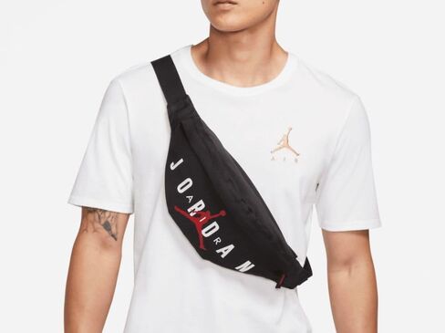 NIKE unisex-adult Heritage Hip Pack Bag, Black/Black/White, Misc (Black/Red) in Saudi Arabia