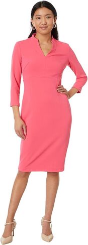 Calvin Klein Women's 3/4 Sleeve Scuba Crepe Dress in Saudi Arabia