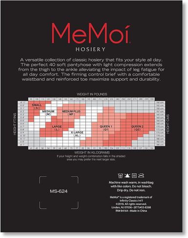 MeMoi Perfect 40 Sheer Matte Light Compression Pantyhose in Saudi Arabia