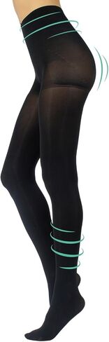 100 دين غير شفافة دعم متوسط ​​الجوارب | عامل 8 الدعم والجوارب الطويلة | S، M، L، XL | أسود | الجوارب الإيطالية | in Kuwait