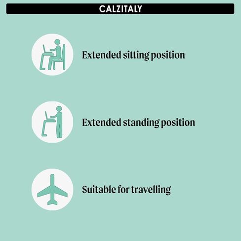 100 دين غير شفافة دعم متوسط ​​الجوارب | عامل 8 الدعم والجوارب الطويلة | S، M، L، XL | أسود | الجوارب الإيطالية | in Kuwait