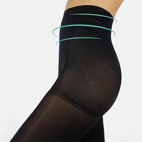 100 دين غير شفافة دعم متوسط ​​الجوارب | عامل 8 الدعم والجوارب الطويلة | S، M، L، XL | أسود | الجوارب الإيطالية | in Kuwait