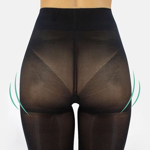 100 دين غير شفافة دعم متوسط ​​الجوارب | عامل 8 الدعم والجوارب الطويلة | S، M، L، XL | أسود | الجوارب الإيطالية | in Kuwait