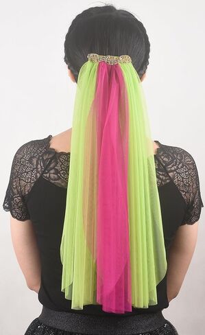 Leimandy الحجاب الزفاف العازبة حزب الحجاب الزفاف الحجاب شخصية الحجاب وصيفه الشرف الحجاب القصير مع حجر الراين B031 in Kuwait