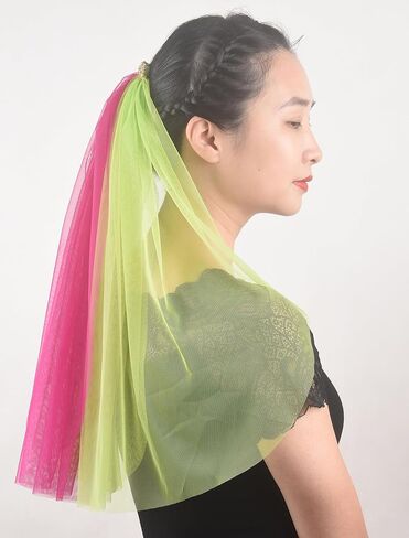 Leimandy الحجاب الزفاف العازبة حزب الحجاب الزفاف الحجاب شخصية الحجاب وصيفه الشرف الحجاب القصير مع حجر الراين B031 in Kuwait