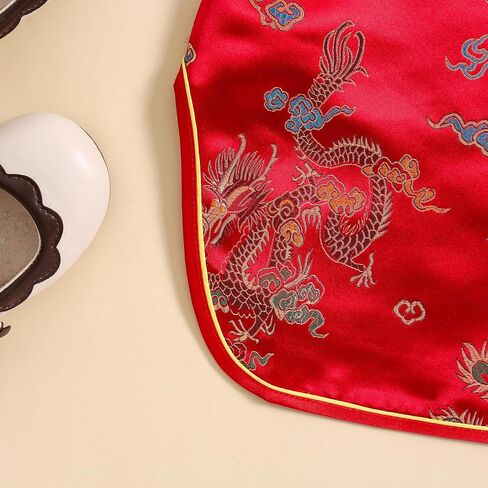 Girls Qipao Peony Long Sleeve Dress Chinese New Year Clothing Chinese Traditional Clothes for Kids Toddler 1-12Y in Saudi Arabia