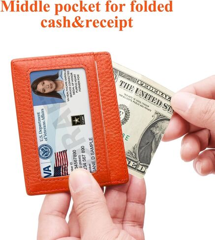 Beccis Slim MINI Credit Card Holder Card Cases Mini Wallet with ID Window for Men Women Dark blue in Saudi Arabia