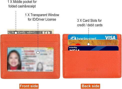 Beccis Slim MINI Credit Card Holder Card Cases Mini Wallet with ID Window for Men Women Dark blue in Saudi Arabia