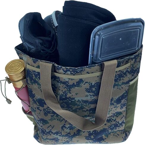 Large Deluxe Travel Tote - Perfect Beach or Picnic Bag - Vacations, Sailing, or Boating - Military Grade - Water Resistant, Roomy & Versatile Travel Tote w/ 11 Inch Shoulder Strap [Coyote Brown] in Saudi Arabia