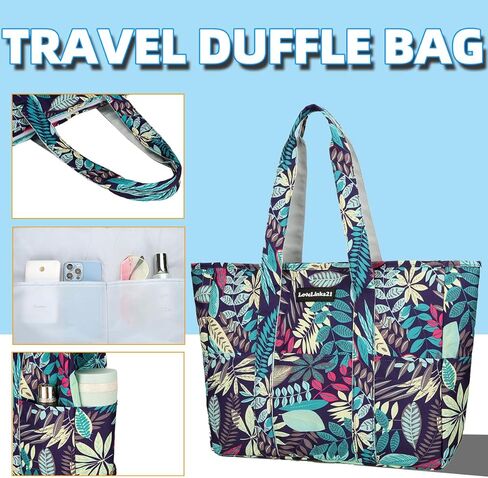 Travel Beach Bag for Women Waterproof Sandproof Beach Tote Bag with Zipper Large Pool Bag Gym Bag in Kuwait