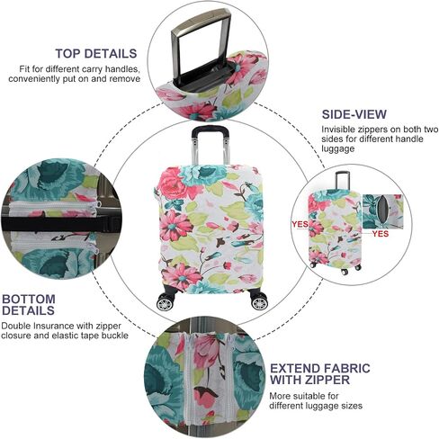 Suitcase Cover Protectors 24 28 30 Inch Luggage Cover Elastic Travel Trolley Protector S Fit 19-20 Inch Suitcase Black in Kuwait
