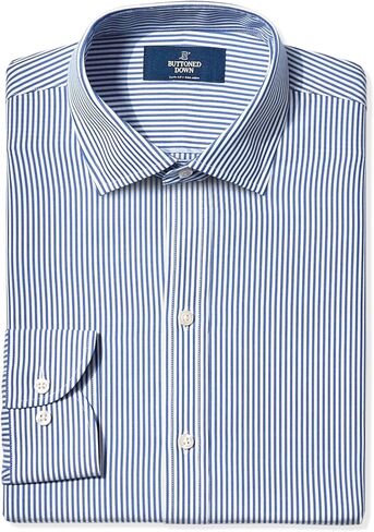 قميص رسمي بأزرار سفلية للرجال بقصة ضيقة وياقة منتشرة in Kuwait