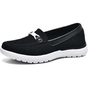Buyrew Loafers for Women - Comfortable Mesh Knit Slip On Walking Shoes with Arch Support - Dressy Business Casual Work Flats for Standing All Day - Lightweight Breathable Penny Loafers in Kuwait
