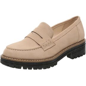 Womens Loafers Slip On Casual Chunky Platform Heel Loafers Classic Penny Dressy Comfy Business Work Shoes Green Beige Black Red US5-11 in Kuwait