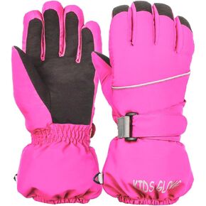 قفازات تزلج للأطفال - قفازات شتوية دافئة مقاومة للماء للطقس البارد ومقاومة للرياح ومضادة للانزلاق على الجليد للأولاد والبنات (4-14 سنة) in Kuwait