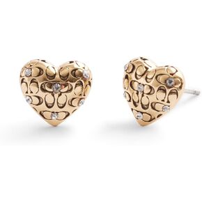 COACH Womens Signature Quilted Heart Stud Earrings in Saudi Arabia