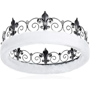 YZHSTONE Men Birthday King Crown Adult Male Costume Prom Bridal Wedding King Crowns Black Metal Crown in Saudi Arabia