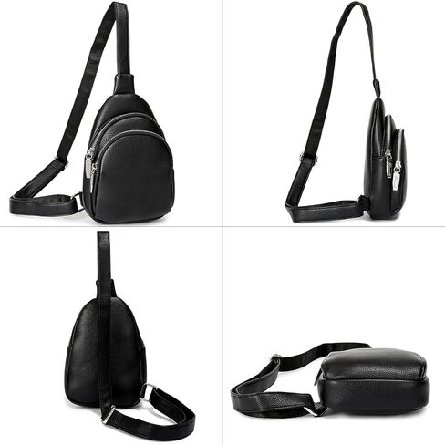 Sling Bag for Women, Small Crossbody Purse, Fanny Packs Chest Satchel Purse Waist Packs for Outdoor Travel, Black in Kuwait