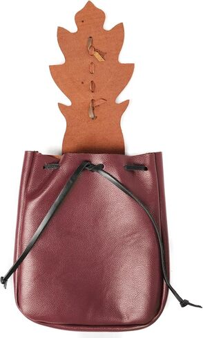 PROCOS Medieval Drawstring PU Leather Belt Pouch Renaissance Vintage Waist Bag Coin Purse for LARP Pirate Gothic Accessories (Black) in Saudi Arabia