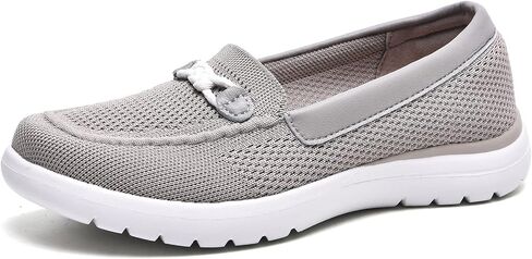 Buyrew Loafers for Women - Comfortable Mesh Knit Slip On Walking Shoes with Arch Support - Dressy Business Casual Work Flats for Standing All Day - Lightweight Breathable Penny Loafers in Kuwait