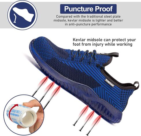Furuian Steel Toe Shoes for Men Comfortable Safety Shoes Non Slip Steel Toe Sneakers Warehouse Industry Contstruction Mens Work Shoes in Saudi Arabia