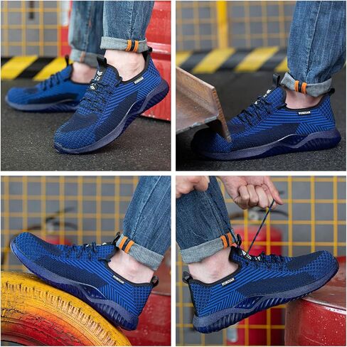 Furuian Steel Toe Shoes for Men Comfortable Safety Shoes Non Slip Steel Toe Sneakers Warehouse Industry Contstruction Mens Work Shoes in Saudi Arabia