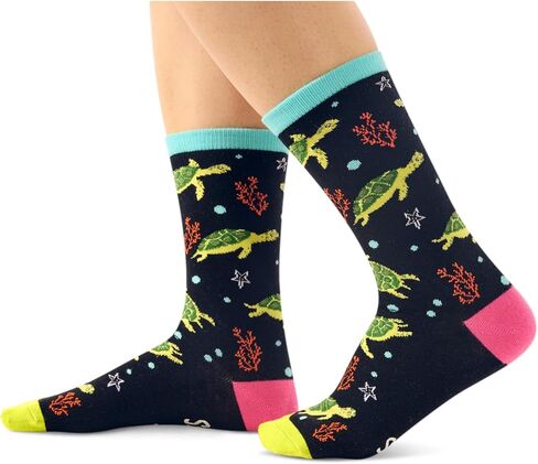 HAPPYPOP Animal Lover Gifts for Women Girls - Funny Frog Octopus Socks Teens, Dolphin Turtle Gifts in Kuwait