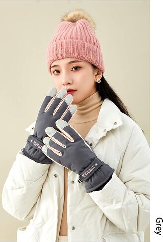 قفازات شتوية دافئة للتزلج في الهواء الطلق وركوب الدراجات النارية وتسلق الجبال للنساء مقاومة للماء والرياح والبرودة لشاشة اللمس in Kuwait