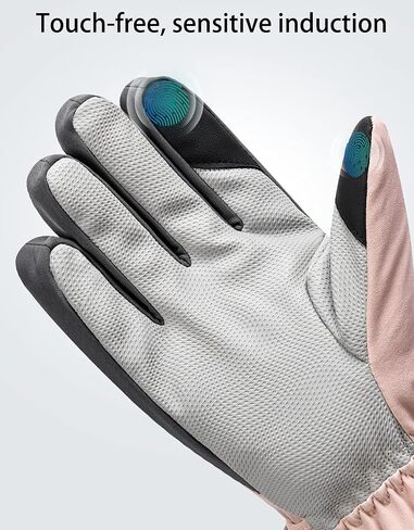 قفازات شتوية دافئة للتزلج في الهواء الطلق وركوب الدراجات النارية وتسلق الجبال للنساء مقاومة للماء والرياح والبرودة لشاشة اللمس in Kuwait