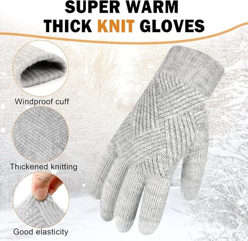 ONESING 2-3 Pairs Winter Gloves for Women Touchscreen Gloves Warm Gloves Womens Winter Gloves for Cold Weather in Saudi Arabia